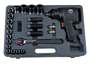Пневматический гайковерт с набором головок BM-43-4033PK2