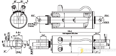 Гидроцилиндр МС125/50х200-3(4).44.1