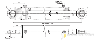 Гидроцилиндр МС100/50х800-3(4).11(1100)