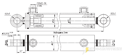 Гидроцилиндр МС50/25х250-3(4).22(485)