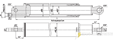 Гидроцилиндр плунжерный МРС63х500-3.22(800)