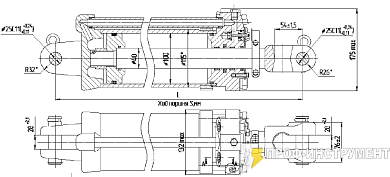 Гидроцилиндр С100/40х400-3.44 (Ц100х400-3)