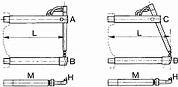 Нижнее прямое плечо 508мм (тип B) для клещей 3321, 3322, 3324 - TECNA 4864
