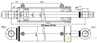 Гидроцилиндр МС125/56х554-3.22