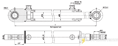 Гидроцилиндр МС80/50х400-3(4).11(765)