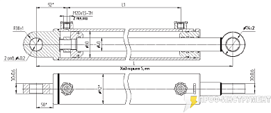 Гидроцилиндр МС80/50х390-3(4).12(890)