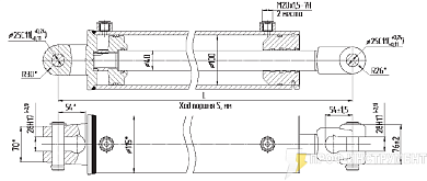 Гидроцилиндр МС100/40х200-3(4).44(515)