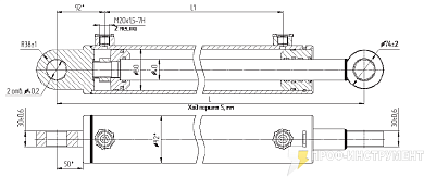 Гидроцилиндр МС80/40х400-3(4).22(700)