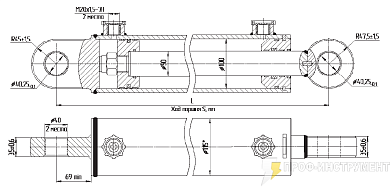 Гидроцилиндр МС100/50х250-3(4).22(550)
